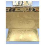 Gold Foil Novelty USA Banknotes - Excellent Condition