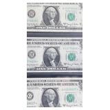 Lot of Three 1963A $1 Federal Reserve Star Notes (Choice Crisp Uncirculated)