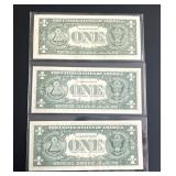 Uncirculated $1 Federal Reserve Notes - 1963A / 1969B / 2009