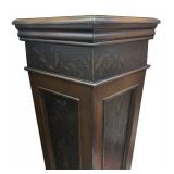 RR -Ornate Dark Metal Pedestal RR -Ornate Dark Metal Pedestal