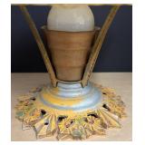 LLR - Antique 1920's Art Deco Slip Shade Chandelier / Antique Art Deco Flush Mount Chandelier LLR - Antique 1920's Art Deco Slip Shade Chandelier / Antique Art Deco Flush Mount Chandelier