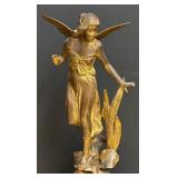 LLR - Antique Art Nouveau Ansonia Mantel Clock with Fairy Figurine LLR - Antique Art Nouveau Ansonia Mantel Clock with Fairy Figurine