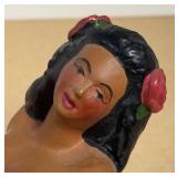 LLR - Vintage Chalk Ware Reclining Nude Hula Girl Figurine LLR - Vintage Chalk Ware Reclining Nude Hula Girl Figurine