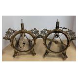 LLR - Pair of Vintage Brass Art Deco Light Fixtures LLR - Pair of Vintage Brass Art Deco Light Fixtures