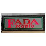 LLR - Vintage FADA Light Up Radio Sign - Vintage Electric Advertising Sign LLR - Vintage FADA Light Up Radio Sign - Vintage Electric Advertising Sign