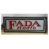 LLR - Vintage FADA Light Up Radio Sign - Vintage Electric Advertising Sign LLR - Vintage FADA Light Up Radio Sign - Vintage Electric Advertising Sign