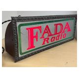 LLR - Vintage FADA Light Up Radio Sign - Vintage Electric Advertising Sign LLR - Vintage FADA Light Up Radio Sign - Vintage Electric Advertising Sign