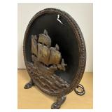 LLR - Antique 1920's Nautical Ship Cast Iron Speaker / Vintage Loudspeaker With Metal Frame, Pirate Ship Design LLR - Antique 1920's Nautical Ship Cast Iron Speaker / Vintage Loudspeaker With Metal Frame, Pirate Ship Design