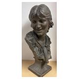 LLR - Antique Spelter Lady Bust LLR - Antique Spelter Lady Bust
