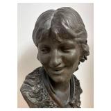 LLR - Antique Spelter Lady Bust LLR - Antique Spelter Lady Bust