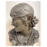 LLR - Antique Spelter Lady Bust LLR - Antique Spelter Lady Bust