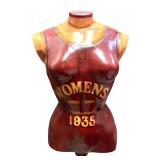 LLR - Vintage Channel Crossing 1935 Women's Tournament Mannequin Bust on Stand LLR - Vintage Channel Crossing 1935 Women's Tournament Mannequin Bust on Stand