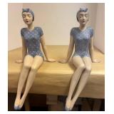 LLR - Two Decorative Bathing Beauty Ceramic Sculptures LLR - Two Decorative Bathing Beauty Ceramic Sculptures