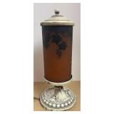 LLR - Vintage Art Deco Table Lamp with Grapevine Pattern Glass Shade & Ornate Base LLR - Vintage Art Deco Table Lamp with Grapevine Pattern Glass Shade & Ornate Base