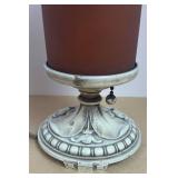 LLR - Vintage Art Deco Table Lamp with Grapevine Pattern Glass Shade & Ornate Base LLR - Vintage Art Deco Table Lamp with Grapevine Pattern Glass Shade & Ornate Base