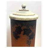 LLR - Vintage Art Deco Table Lamp with Grapevine Pattern Glass Shade & Ornate Base LLR - Vintage Art Deco Table Lamp with Grapevine Pattern Glass Shade & Ornate Base