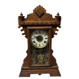 LLR - Wm. L. Gilbert Lake No. 6 Ornate Oak Mantel Clock LLR - Wm. L. Gilbert Lake No. 6 Ornate Oak Mantel Clock