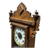 LLR - Wm. L. Gilbert Lake No. 6 Ornate Oak Mantel Clock LLR - Wm. L. Gilbert Lake No. 6 Ornate Oak Mantel Clock
