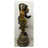 O - Vintage 'Titania' Bronze Spelter Statue O - Vintage 'Titania' Bronze Spelter Statue