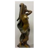 O - Vintage 'Titania' Bronze Spelter Statue O - Vintage 'Titania' Bronze Spelter Statue