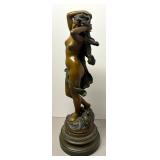 O - Vintage 'Titania' Bronze Spelter Statue O - Vintage 'Titania' Bronze Spelter Statue