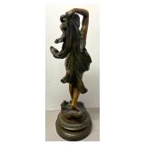 O - Vintage 'Titania' Bronze Spelter Statue O - Vintage 'Titania' Bronze Spelter Statue