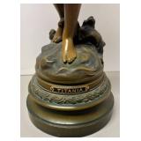O - Vintage 'Titania' Bronze Spelter Statue O - Vintage 'Titania' Bronze Spelter Statue