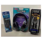 RR - Three Sets of New Headphones including Sony MDR-410LP Headphones & Koss TD/60 & Panasonic RP-HT45 RR - Three Sets of New Headphones including Sony MDR-410LP Headphones & Koss TD/60 & Panasonic RP-HT45