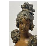 RR - Art Nouveau Bronze Bust Sculpture RR - Art Nouveau Bronze Bust Sculpture