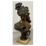 RR - Art Nouveau Bronze Bust Sculpture RR - Art Nouveau Bronze Bust Sculpture