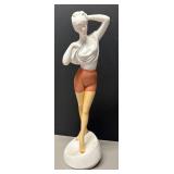O - Vintage Resin Art Deco Female Figural Decor O - Vintage Resin Art Deco Female Figural Decor