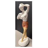 O - Vintage Resin Art Deco Female Figural Decor O - Vintage Resin Art Deco Female Figural Decor