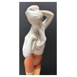 O - Vintage Resin Art Deco Female Figural Decor O - Vintage Resin Art Deco Female Figural Decor