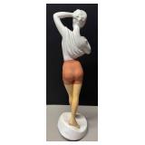 O - Vintage Resin Art Deco Female Figural Decor O - Vintage Resin Art Deco Female Figural Decor
