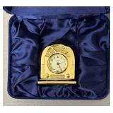 RR - Linden Gold-Tone Miniature Clock RR - Linden Gold-Tone Miniature Clock