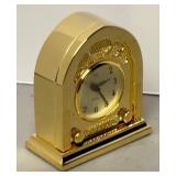 RR - Linden Gold-Tone Miniature Clock RR - Linden Gold-Tone Miniature Clock