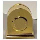 RR - Linden Gold-Tone Miniature Clock RR - Linden Gold-Tone Miniature Clock
