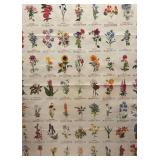 FR - Vintage Trädgårdsblommor Framed Botanical Chart FR - Vintage Trädgårdsblommor Framed Botanical Chart