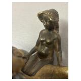 O - Vintage Art Nouveau Figural Inkstand O - Vintage Art Nouveau Figural Inkstand