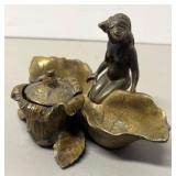 O - Vintage Art Nouveau Figural Inkstand O - Vintage Art Nouveau Figural Inkstand