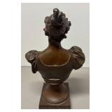 O - Vintage Art Nouveau Bronze Bust O - Vintage Art Nouveau Bronze Bust