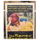 FR - Vintage The Rains of Ranchipur Promotional Poster - Unframed FR - Vintage The Rains of Ranchipur Promotional Poster - Unframed