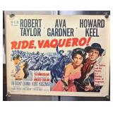 FR - Ride, Vaquero! Unframed Movie Poster - Technicolor Print FR - Ride, Vaquero! Unframed Movie Poster - Technicolor Print