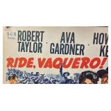 FR - Ride, Vaquero! Unframed Movie Poster - Technicolor Print FR - Ride, Vaquero! Unframed Movie Poster - Technicolor Print