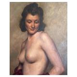 DR - Nude Woman Oil Painting - Vintage Unsigned, Framed DR - Nude Woman Oil Painting - Vintage Unsigned, Framed