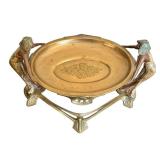 DR - Vintage Art Nouveau Centerpiece Bowl With Twin Female Figures On Ornate Stand DR - Vintage Art Nouveau Centerpiece Bowl With Twin Female Figures On Ornate Stand