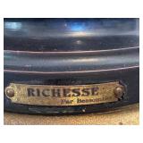 DR - Richesse Par Bessonnes - Antique French Cast Metal Angel Sculpture DR - Richesse Par Bessonnes - Antique French Cast Metal Angel Sculpture