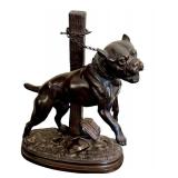 DR - LECOURTIER Bulldog Sculpture - Antique French Dog DR - LECOURTIER Bulldog Sculpture - Antique French Dog