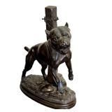 DR - LECOURTIER Bulldog Sculpture - Antique French Dog DR - LECOURTIER Bulldog Sculpture - Antique French Dog