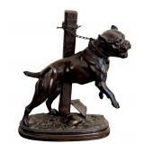 DR - LECOURTIER Bulldog Sculpture - Antique French Dog DR - LECOURTIER Bulldog Sculpture - Antique French Dog